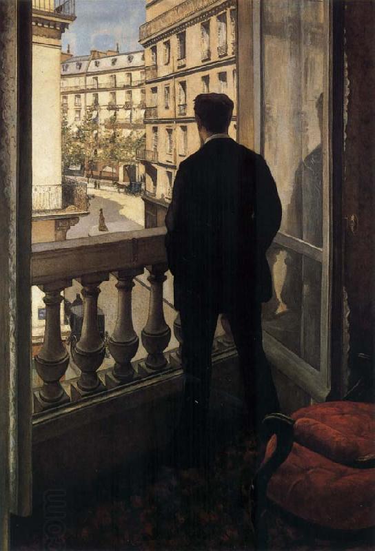Gustave Caillebotte Young man near ther door oil painting picture